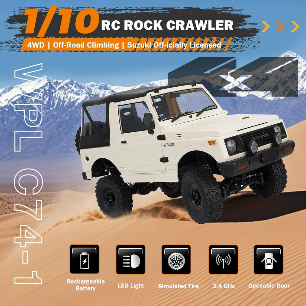 【Ready Stock】 WPL C74-1 1/10 2.4G 4WD RTR SUZUKI JIMNY Cabriolet RC Car ...