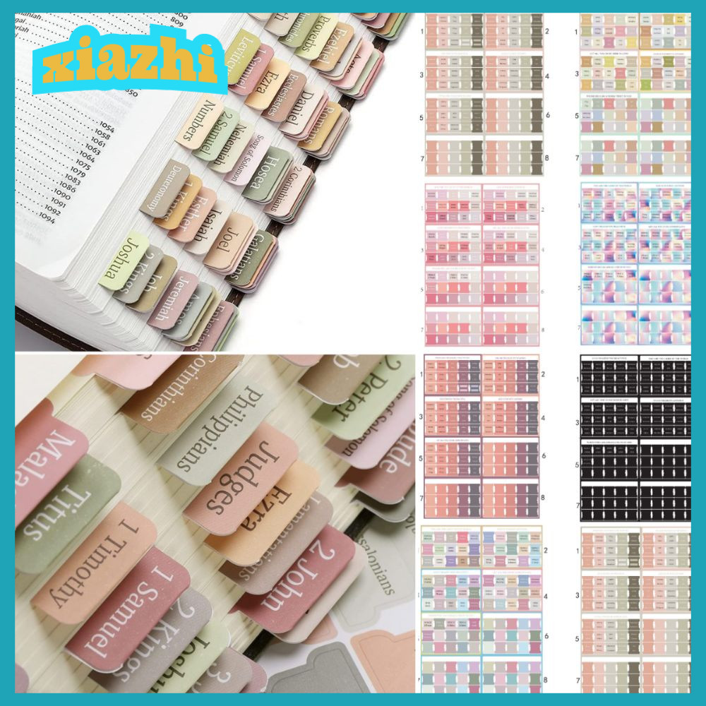 XIAZHI 120PCS Laminated Bible Tabs, Multi-Color Colorful Boho Bible ...