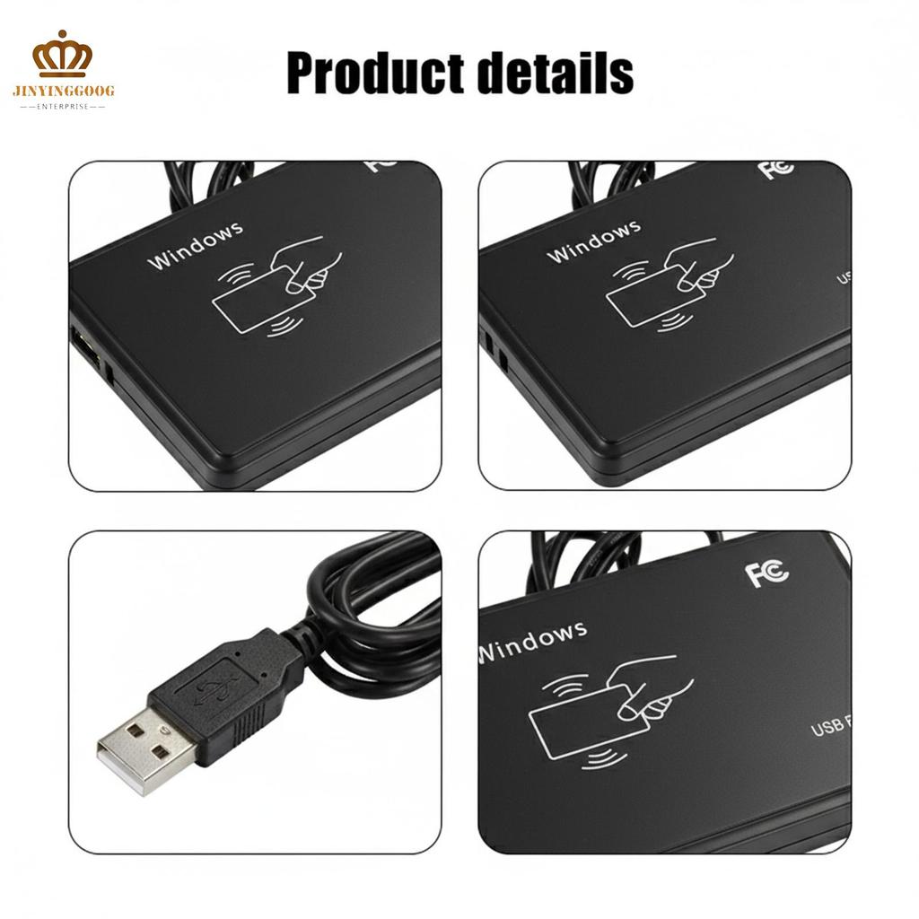 USB ID Card Reader Plug and Play RFID Reader/Writer for Access Cards ...