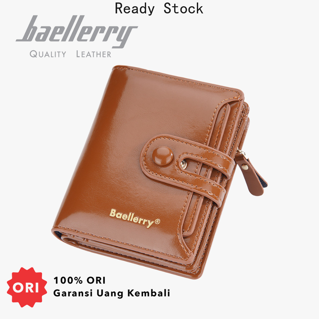 【Ready Stock】BAELLERRY N3255 Women's Short Fold Wallet Made of Premium ...