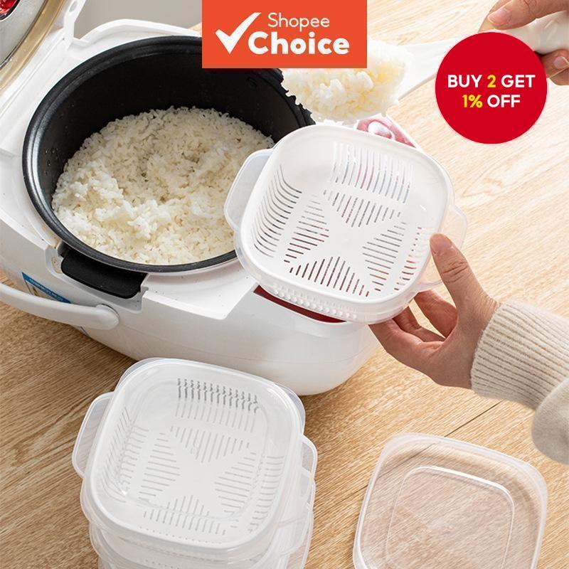 Microwaveable Rice Freezing and Storage Container, Lunch Box for Office ...