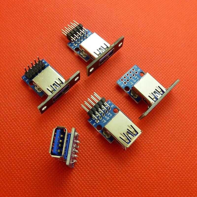 Fixed Board Soldered USB Socket DIP Module 3.0 Female to Pin Header ...