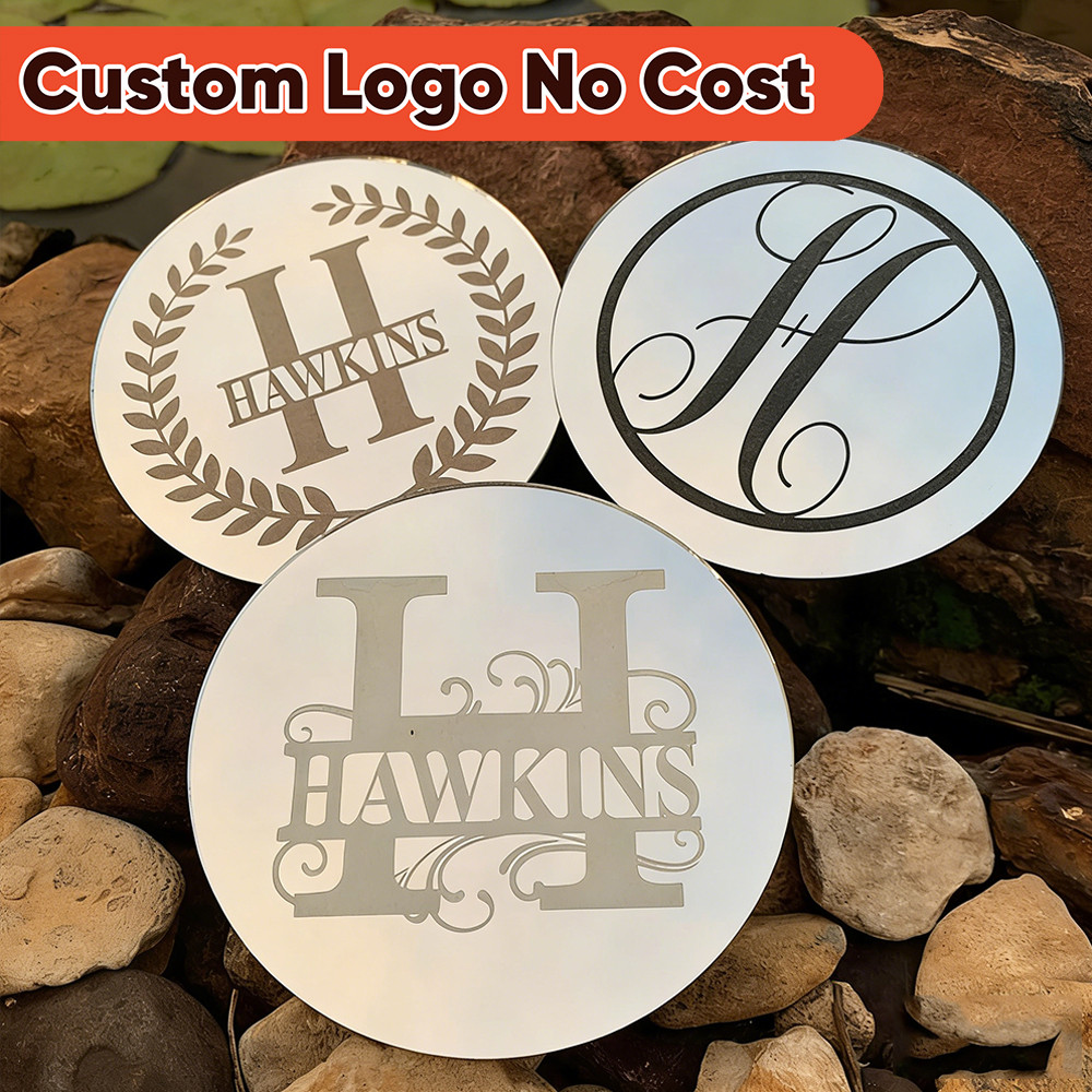 COD Free Custom Logo Metal Coasters, Circular Home Decor Gifts Wedding ...