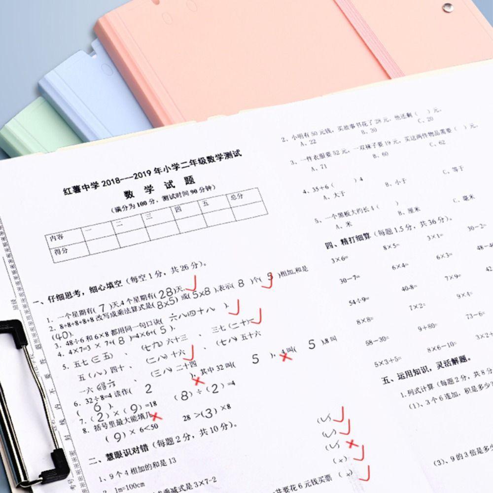 SUBE Exam Paper Storage Clip, Strap Design Multifunction A3 File Folder ...
