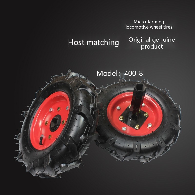 Micro solid inflatable herringbone tire 400-8 inner and outer tires ...