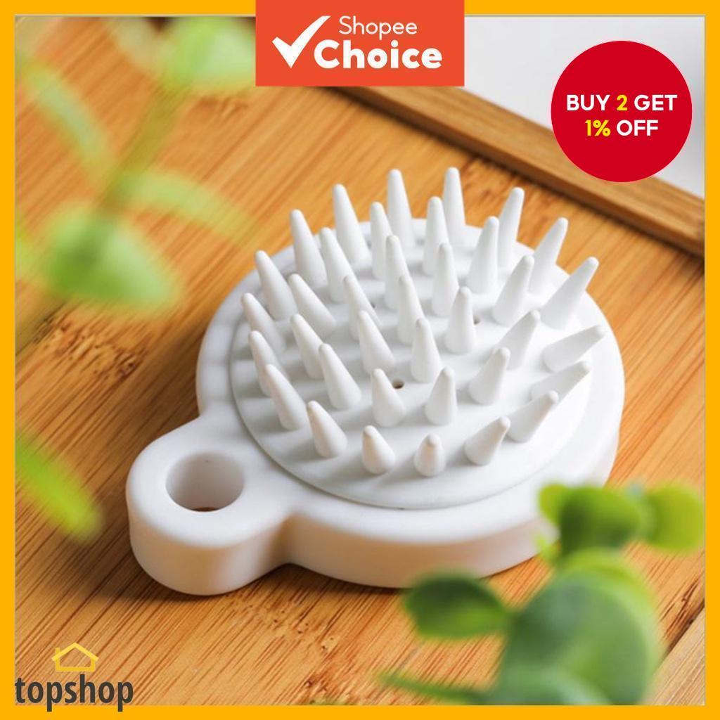Scalp Massager Shampoo Brush Silicone Head Bath Cleansing Scrub Comb ...