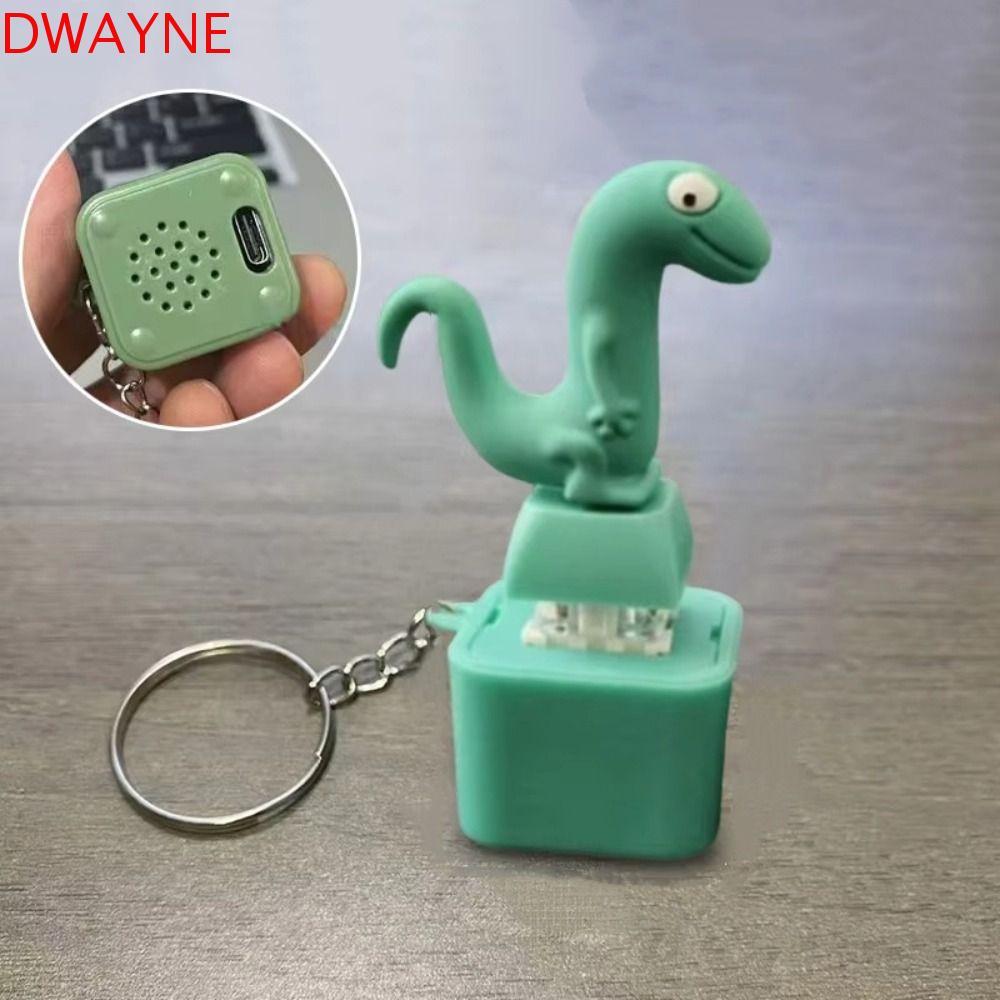 DWAYNE Lizard Button Keychain, Flash Effects Colorful Lights Lizard ...