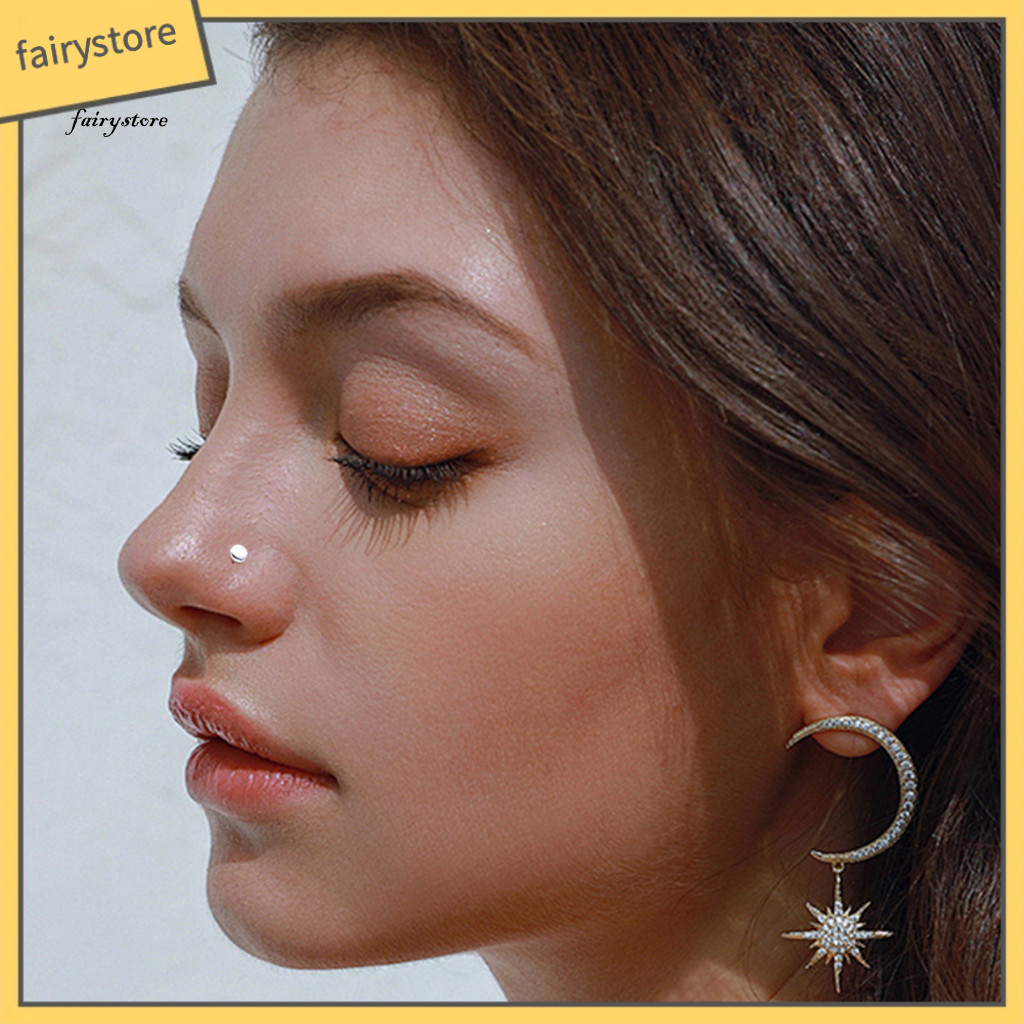 Fairystore| 6 Pcs This basic L-shaped nose ring measurement: There are ...