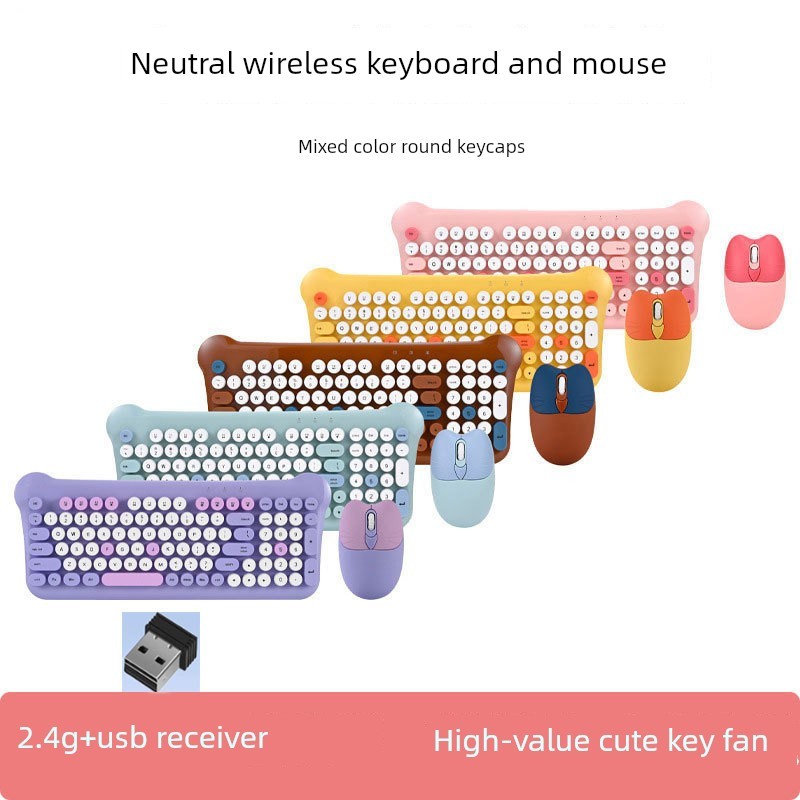marshmallow keyboard cute mechanical keyboard Neutral Mixed Color ...