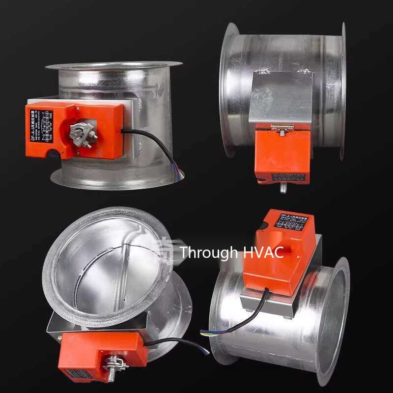 Galvanized Electric Damper Air Volume Control Ventilation Duct ...
