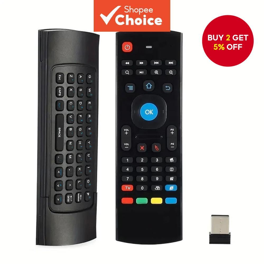 MX3 Universal Air Mouse Wireless Mini Keyboard Remote Control 2.4G IR ...