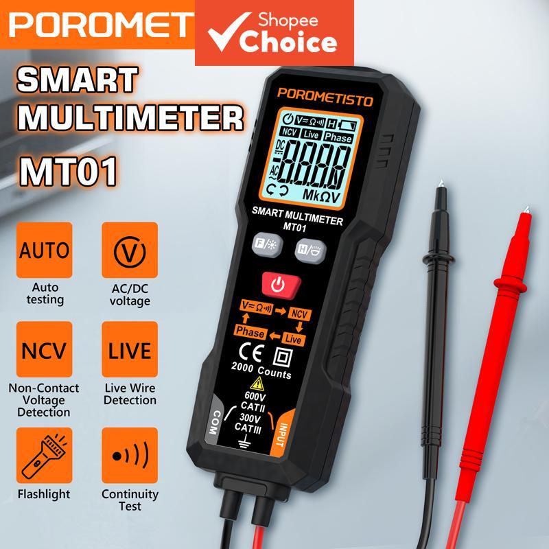 One PC MT01 Digital Multimeter Voltage Tester 2000 Counts 600V AC/DC ...