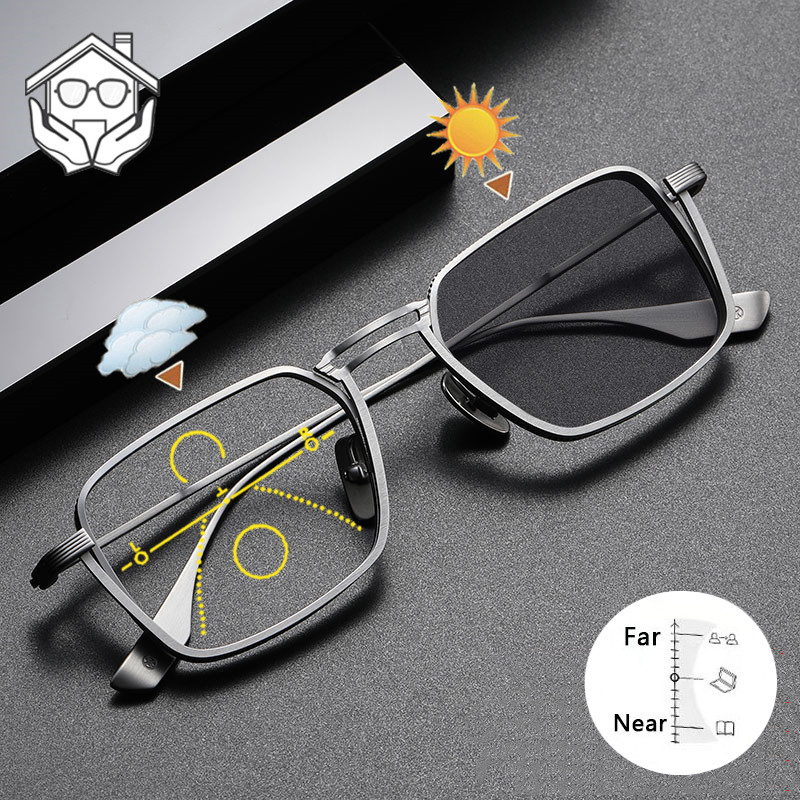 Progressive Multifocal Photochromic Reading Glasses For Women Men ...