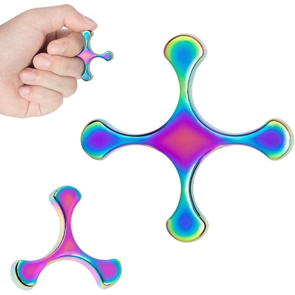 Fidget Toys Adults - Metal Finger Fidget Flipper 2Shapes - Quiet Unique ...
