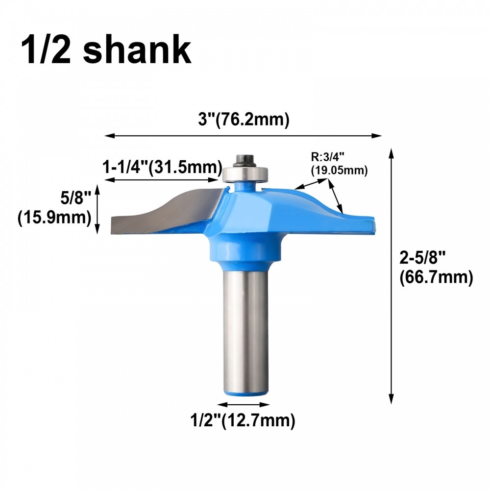 Superior 12 Shank Cove Panel Raiser Router Bit Smooth and Splinter ...