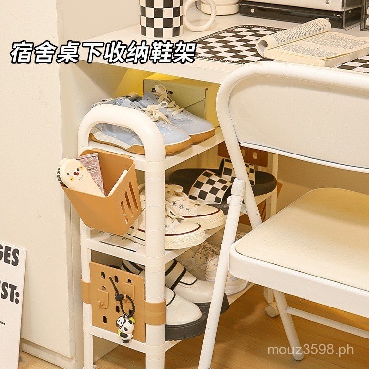 Shoe Rack Space-Saving Entryway Door Shoe Rack Under Desk Shoes ...