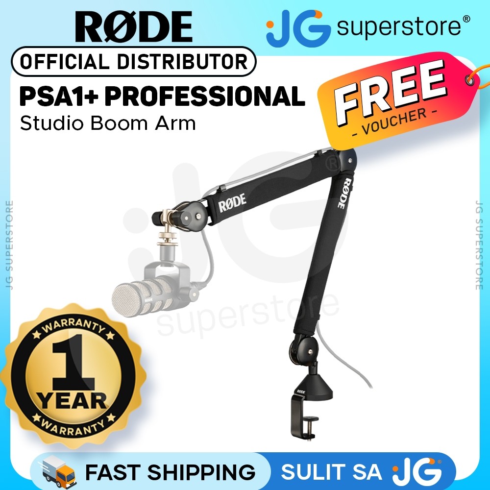 RODE PSA1+ Professional Studio Boom Arm & C-Clamp, 1.2Kg Max Payload ...