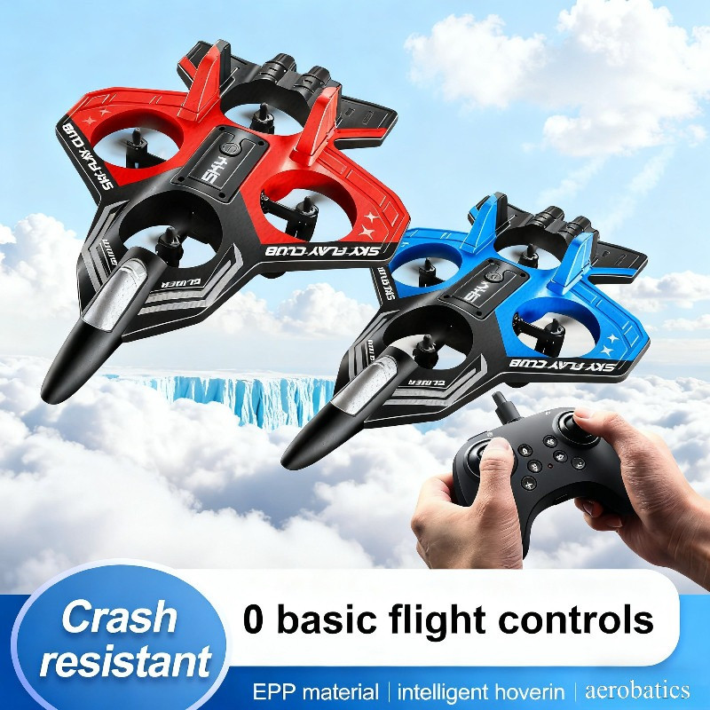 Remote Control Fighter Quadcopter Drone Airplane with Gravity Sensor ...