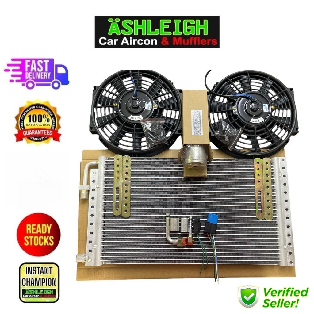 Car aircon Long condenser 12x23 kit aux fan sandn parte honda | Shopee ...