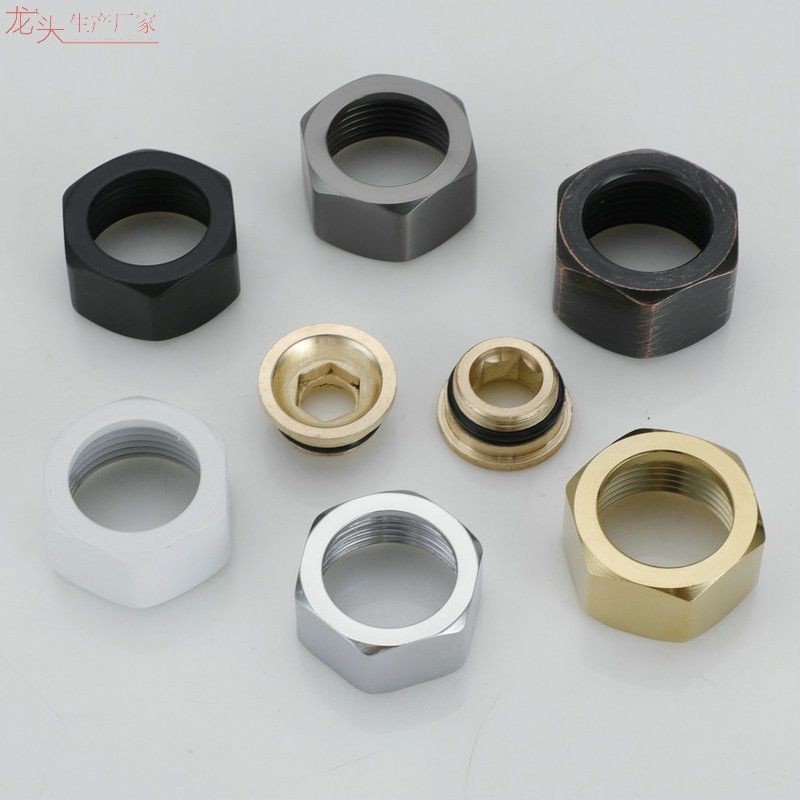 Copper Hexagon Socket Nut Nut Concealed Shower Sprinkler Triple Faucet ...
