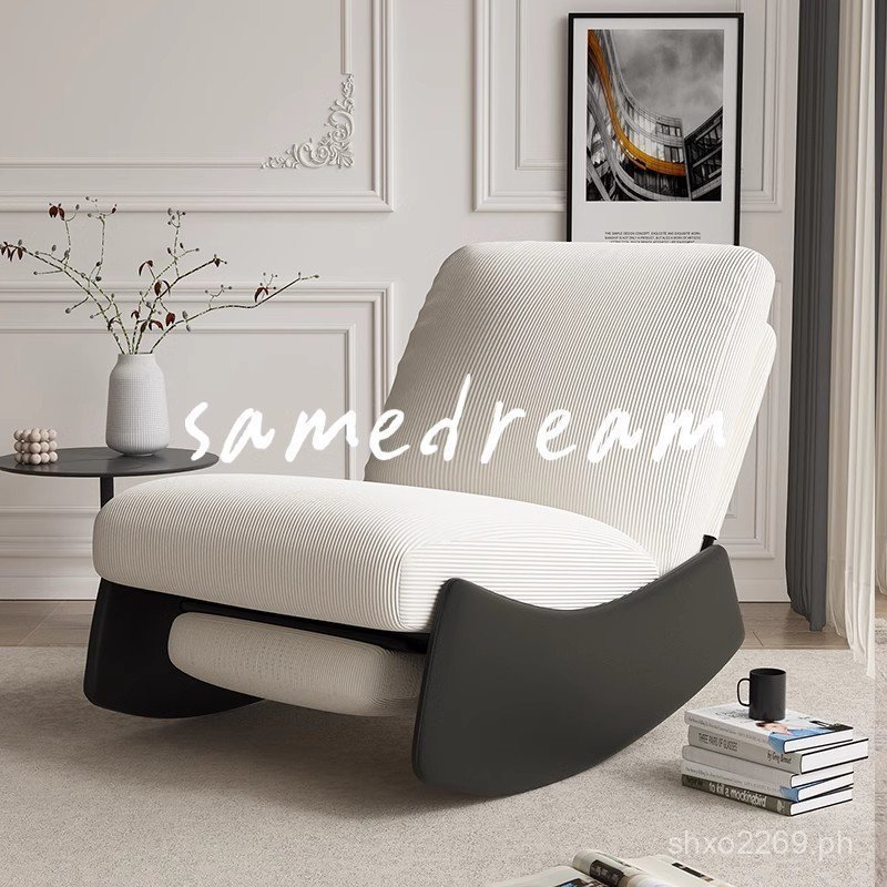 Living Room Recliner Curved Bedroom Rocking Chair Single Lazy Sofa ...