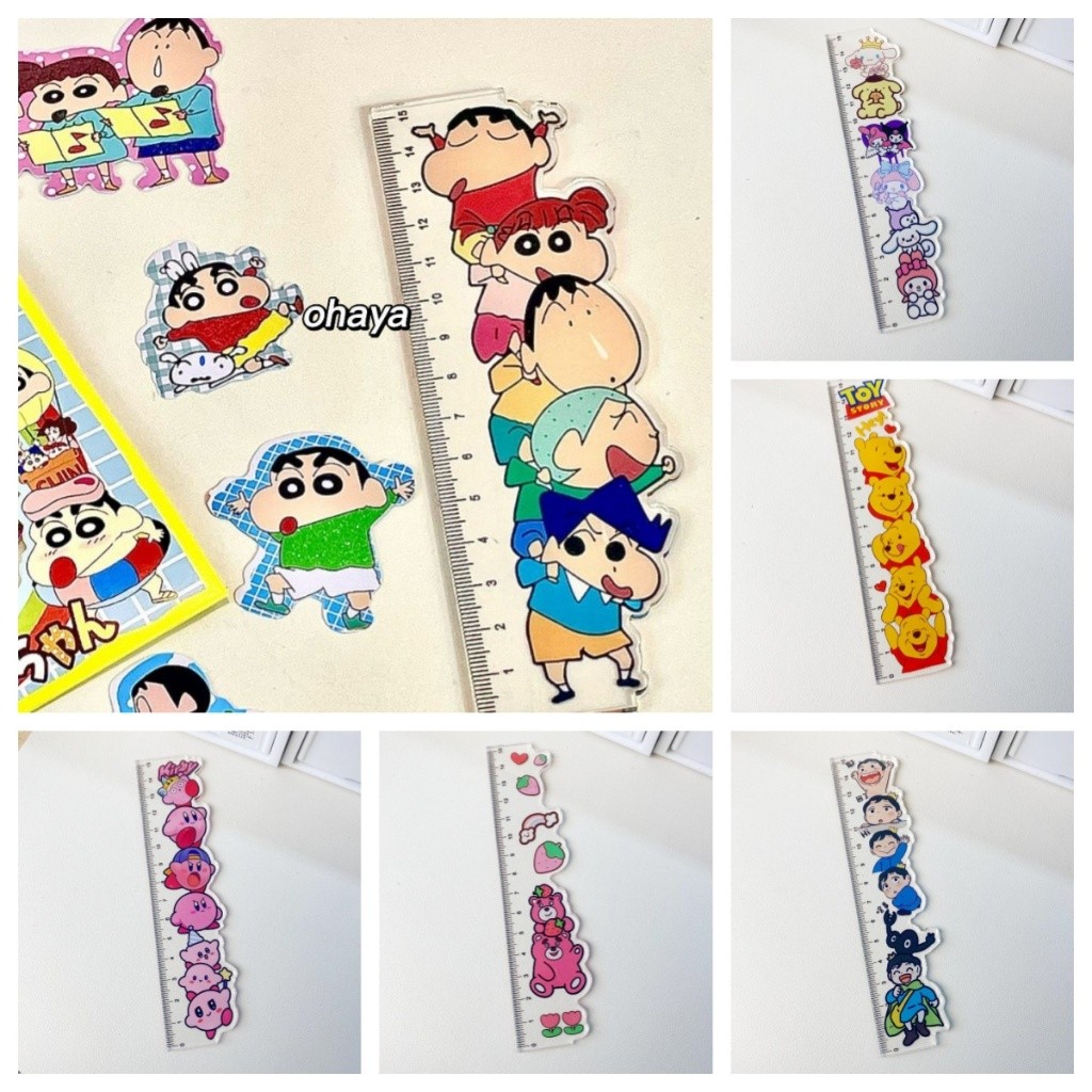 Crayon Shin-Chan Measure Drawing Ruler,Cartoon Cute Rulerirregular ...