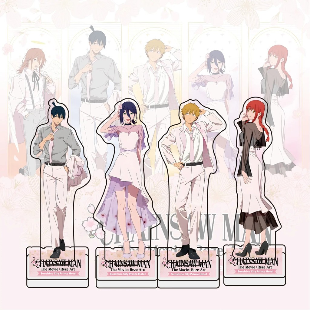 Standee Anime Chainsaw Man 15cm Acrylic Model Reze Arc Hotel Collab ...