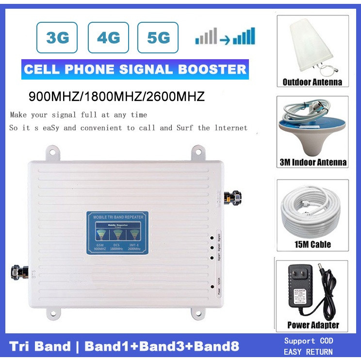 Increase mobile phone signal, 3G/4G/5G 3-in-1 mobile signal booster ...