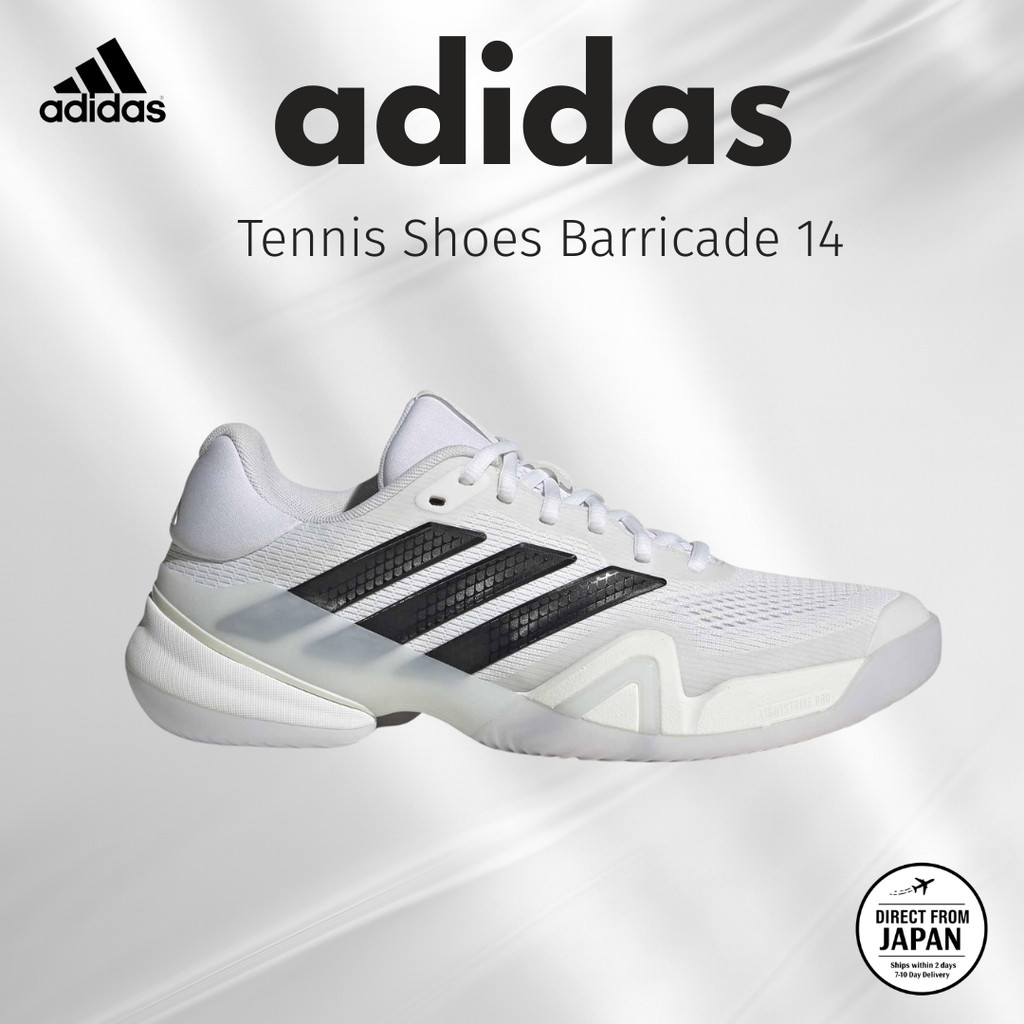 Adidas Tennis Shoes Barricade 14 Unisex Adult OMX33 Footwear White/Core  Black | Shopee Philippines