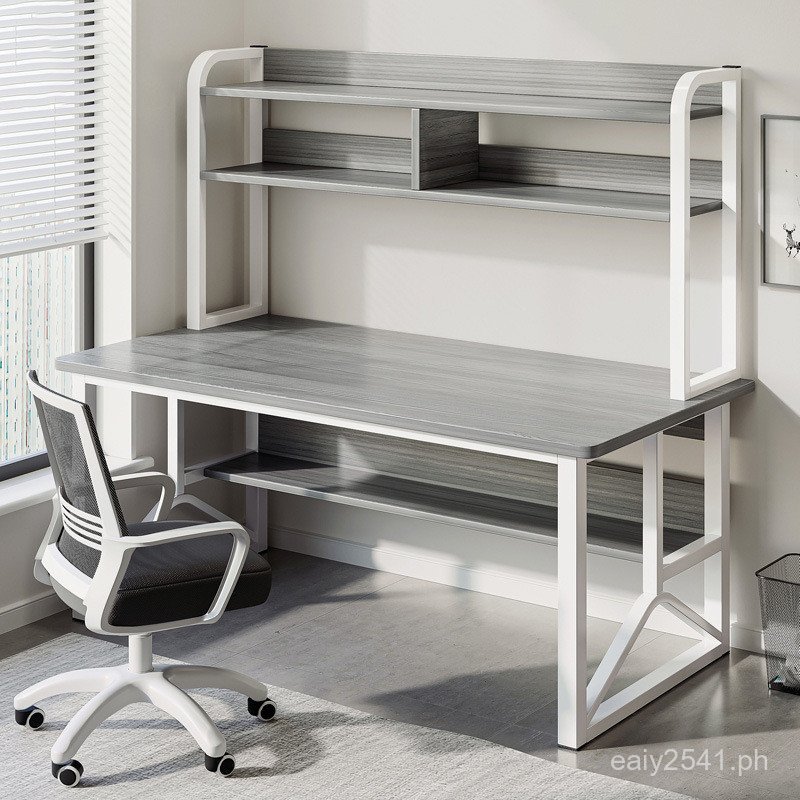 Study Writing Bedroom Desk Simple Desk Tabletop Integrated Bookshelf ...