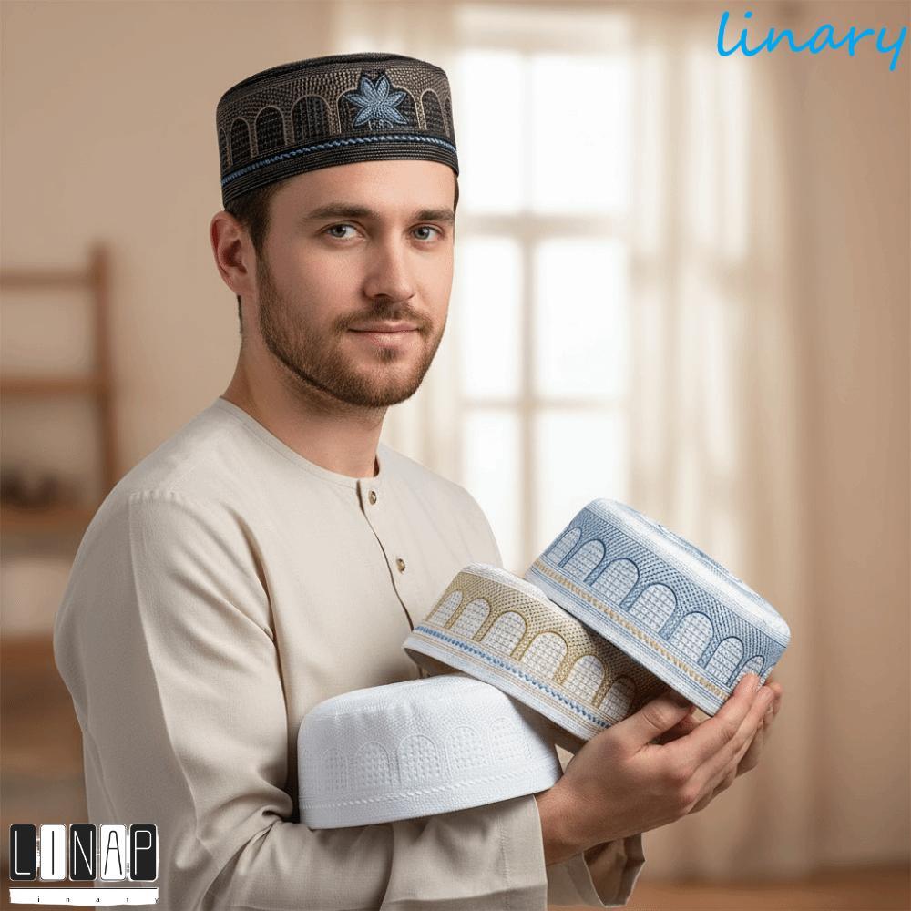 CULINARYHV Muslim Hat, Polyester Embroidery Design Prayer Hat, Fashion ...