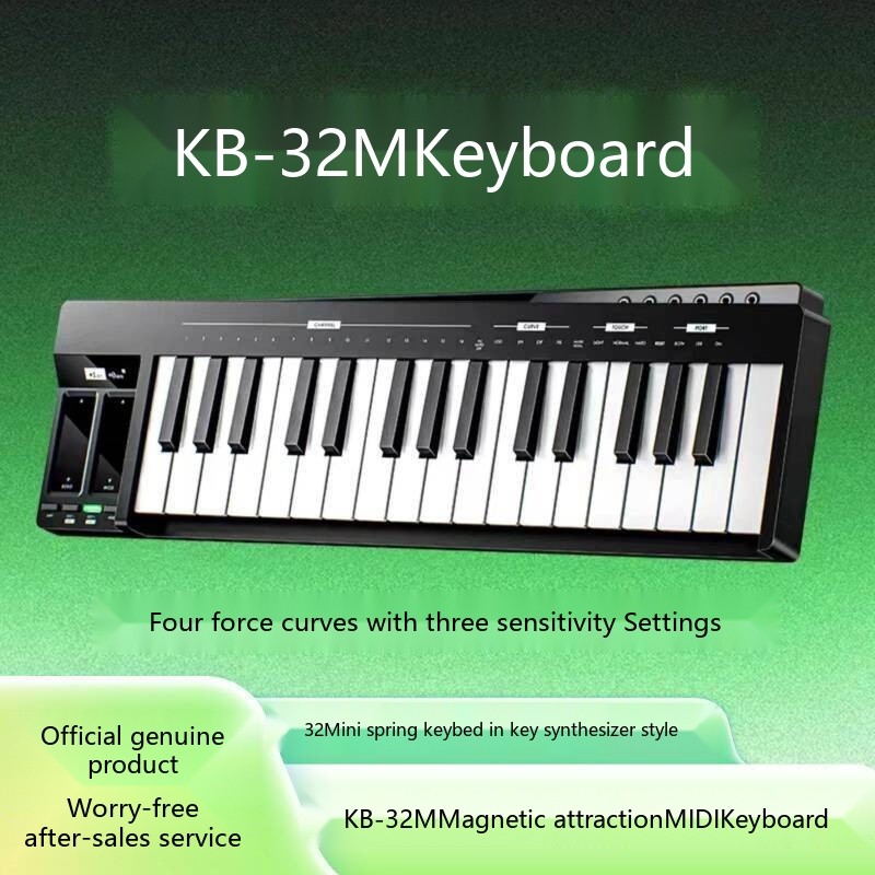 DONNER KB-32M Magnetic Keyboard 32 Keys Spring Key Bed Velocity Curve ...