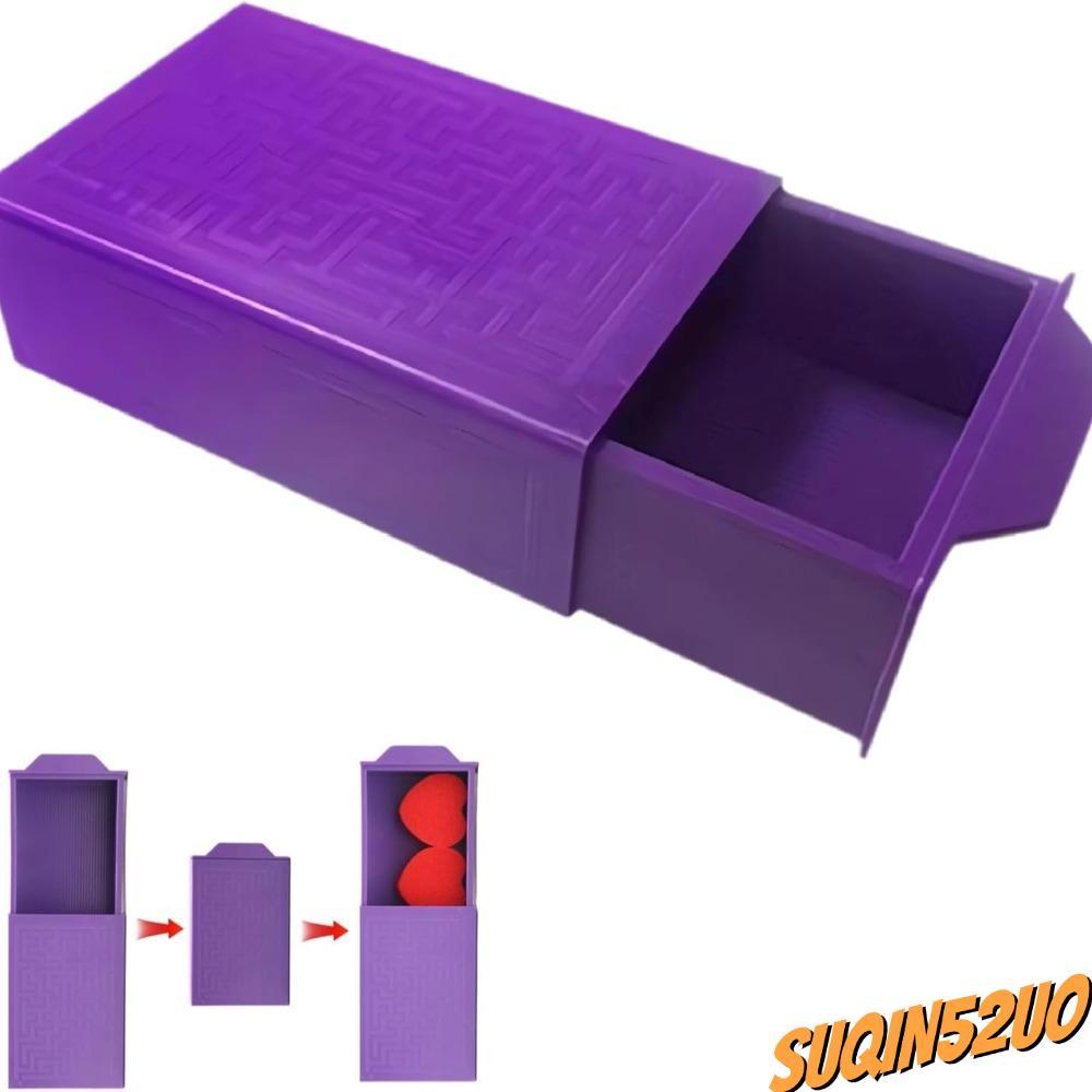 SUQIN52UO Magic Box, Magic Purple Trick Performance Magic Disappearing ...