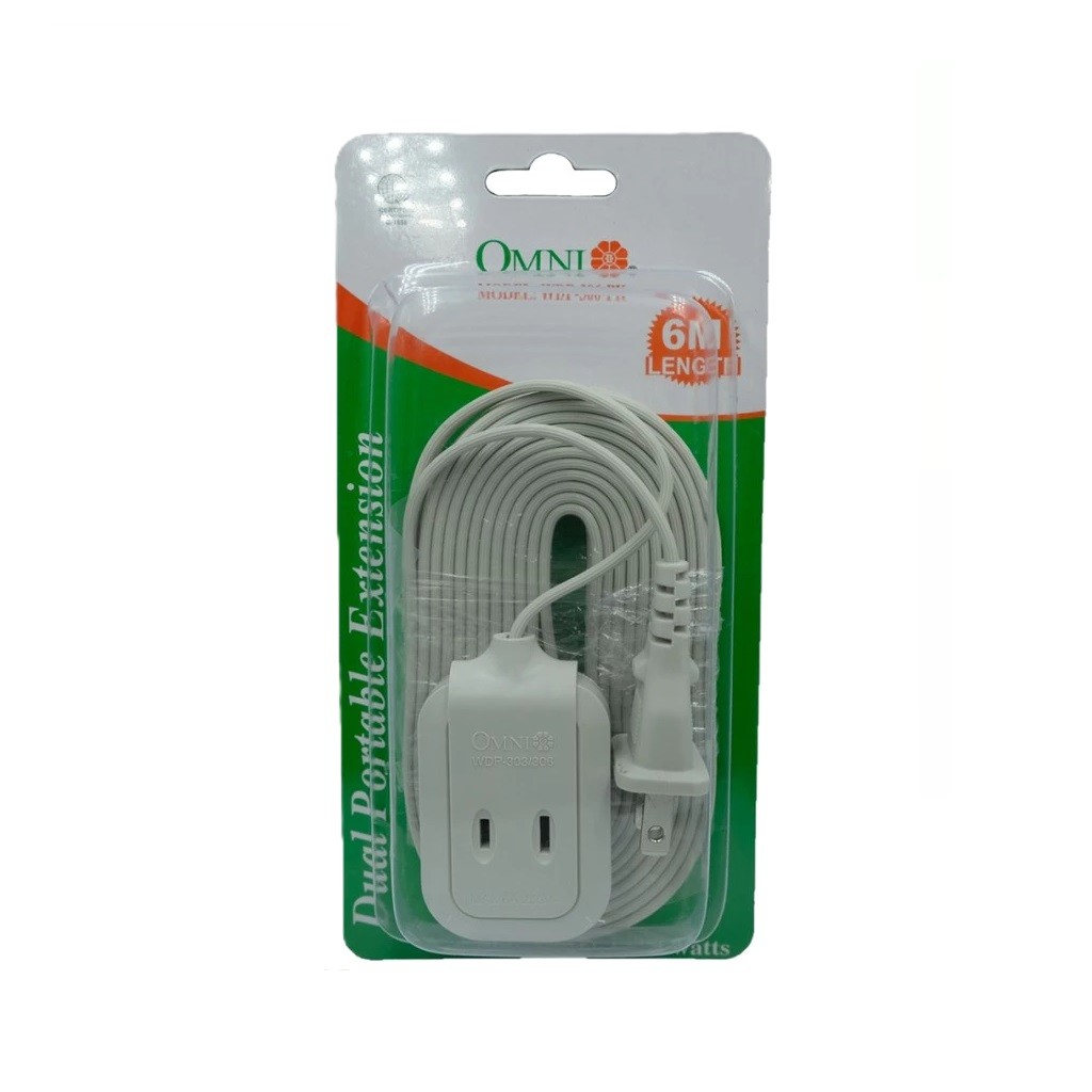 OMNI Dual Portable Extension Cord Set 6M WDP-306-PK | Shopee Philippines