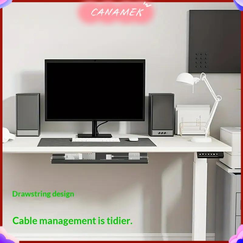 CANAMEK 1PC 40cm/15.75inch PVC Under Table Cable Organizer Punch-free ...