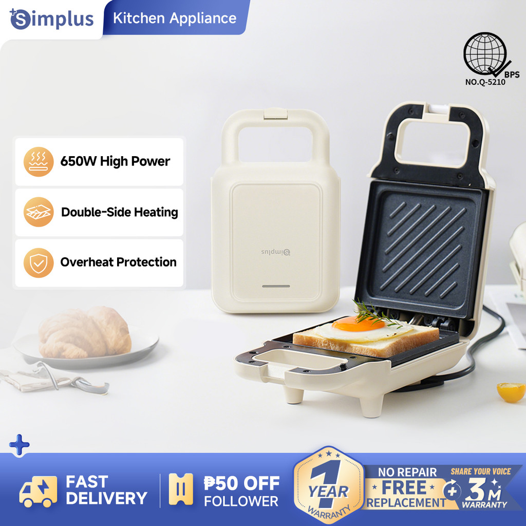 Simplus Sandwich Maker Toaster Breakfast Maker MultiFunctional Machine ...