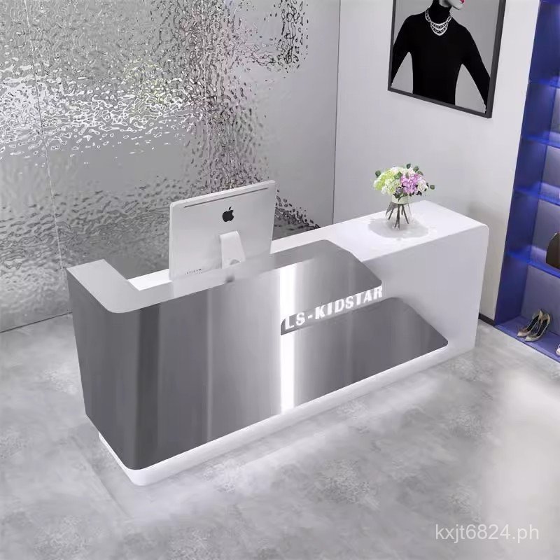 Front desk for clothing store, modern reception counter, high-end ...