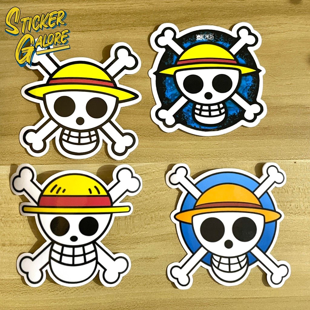 ONE PIECE STRAWHAT PIRATES STICKER (VINYL LAMINATED, WATERPROOF STICKER ...