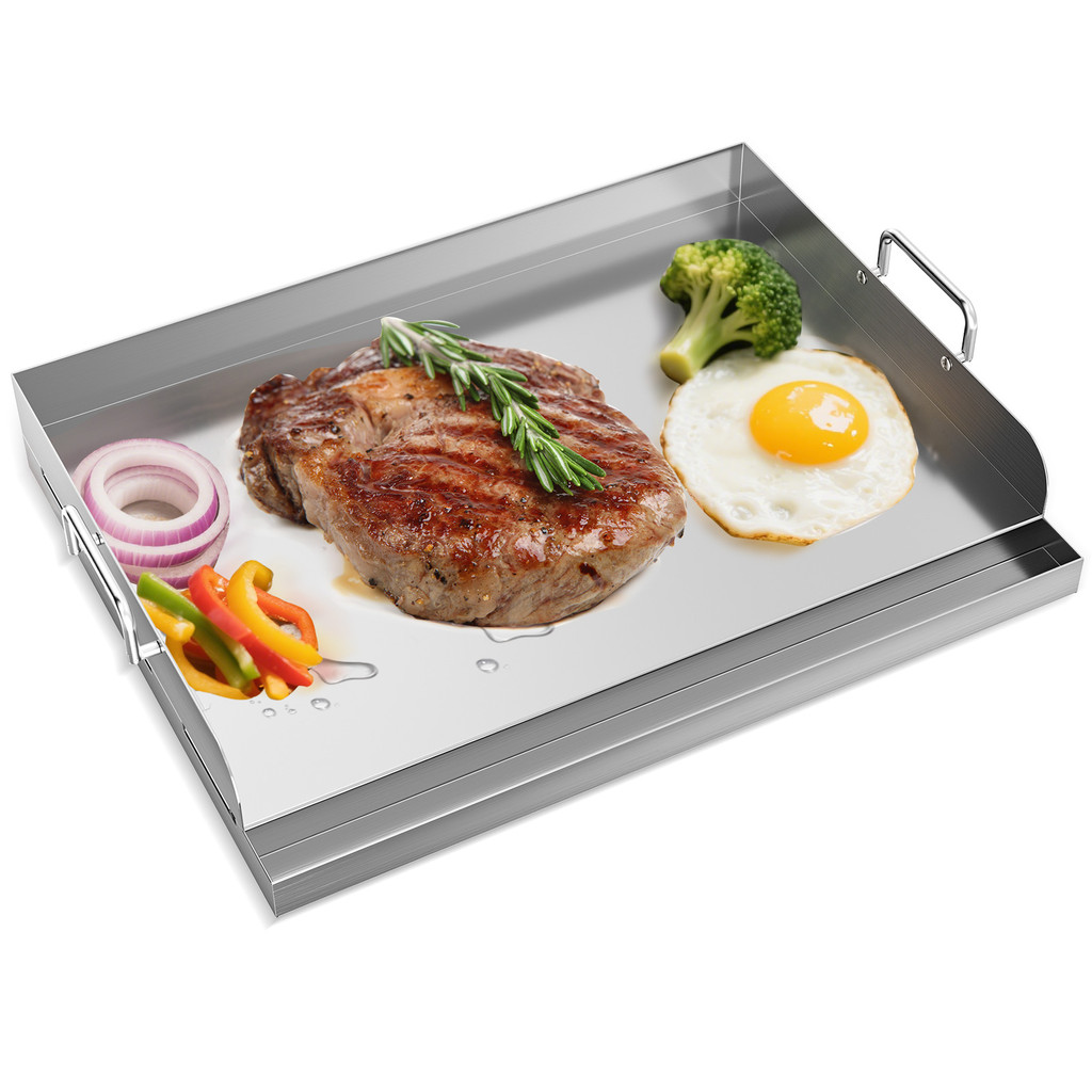 {COD}-Allaloe Stainless Steel Nonstick Grill Plate with 2 Spatulas ...