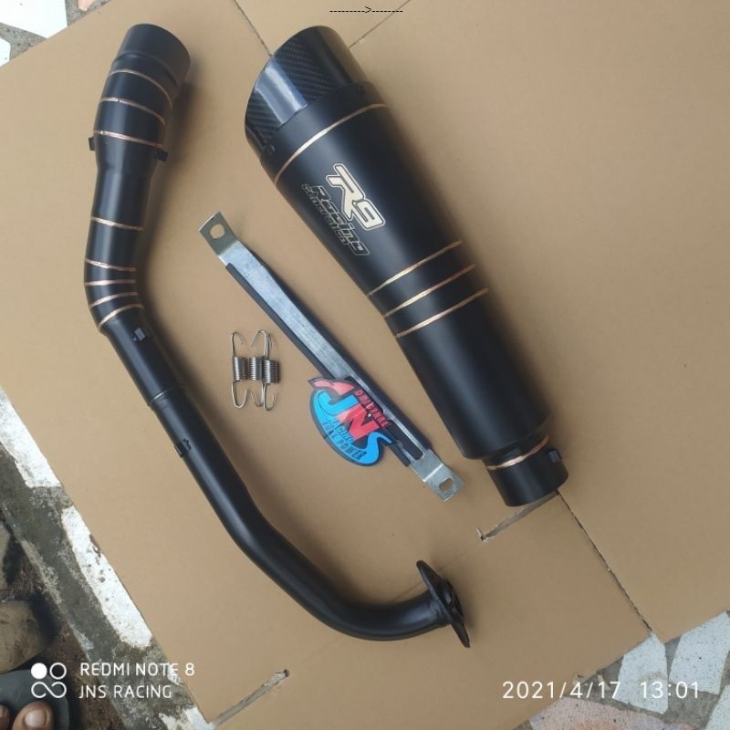 RACING EXHAUST R9 H2 FULL BLACK NVX 155 VARIO 150/CLICK NMAX 150 PCX ...