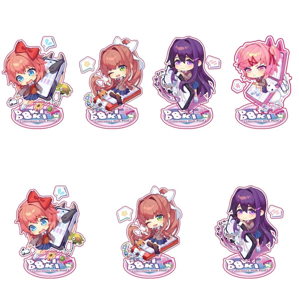 Standee Doki Doki Literature Club DDLC Acrylic keychain 10cm study desk ...
