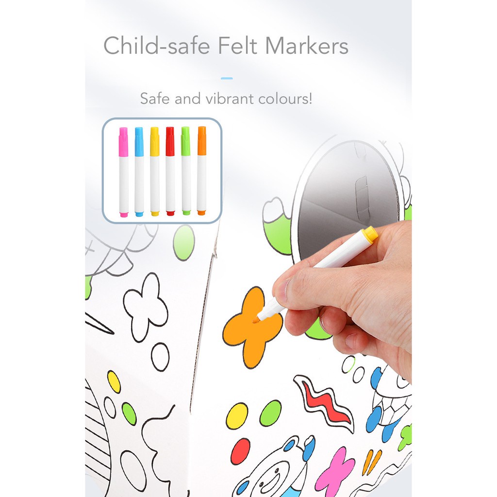 Kids Wearable Cardboard Dinosaur [100cm Extra Large] Boys Colouring