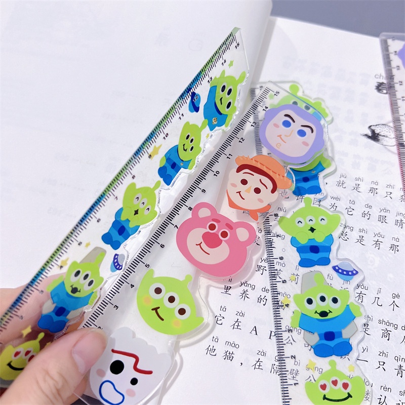 Acrylic Ruler Toy Story Buzz Lightyear Three-Eyed Strawberry Bear ...