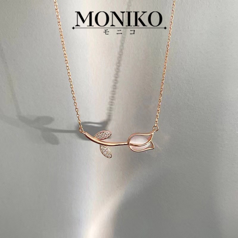 MONIKO Original Design 18k Gold/Silver/Rose Gold Tulip Pendant Necklace ...