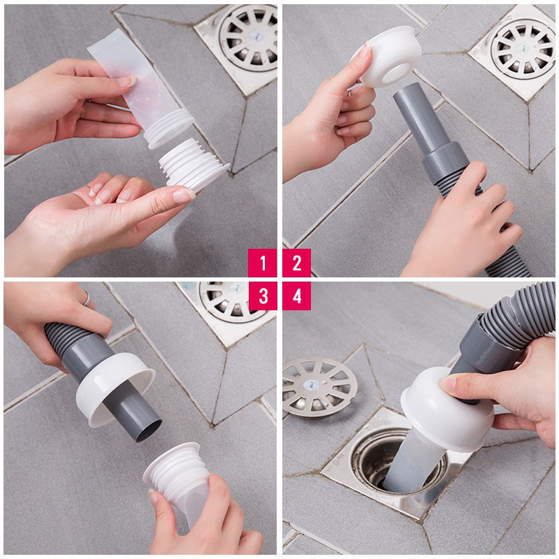 Sewer Pipe plug 3PC/Set for 4-5cm Pipe Sewer Pipe Floor Drain Deodorant ...