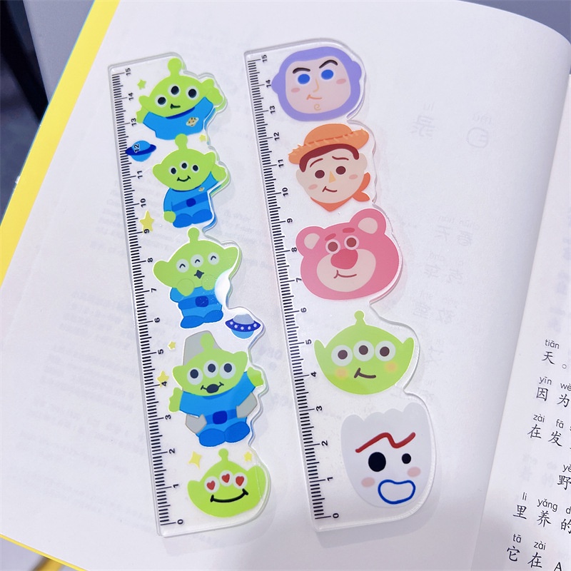 Acrylic Ruler Toy Story Buzz Lightyear Three-Eyed Strawberry Bear ...