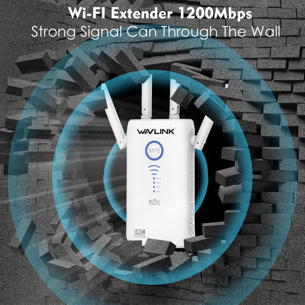 Wavlink Ac1200 Dual-Band 2.4g 5g Wireless Ap Range Extender Router With ...
