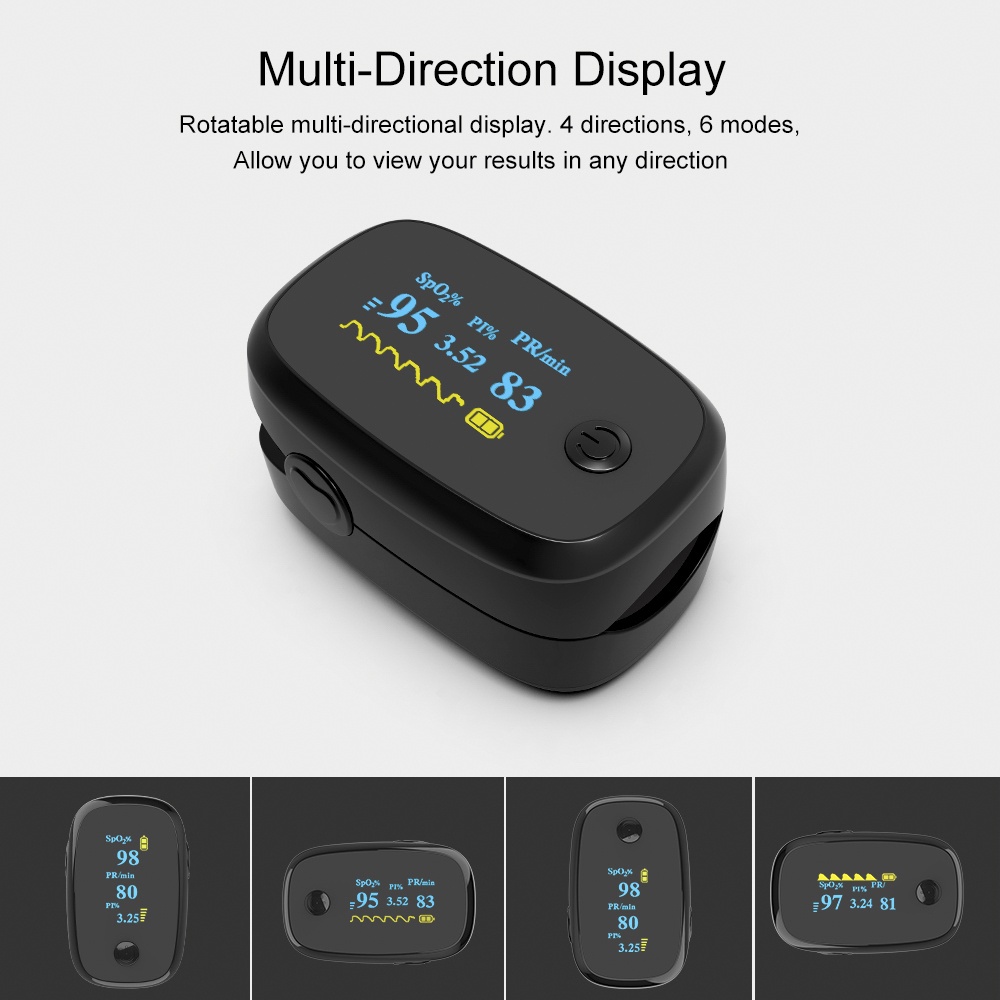 YOUWEMED Finger Pulse Oximeter Rechargeable Oxygen Monitoring Machine ...