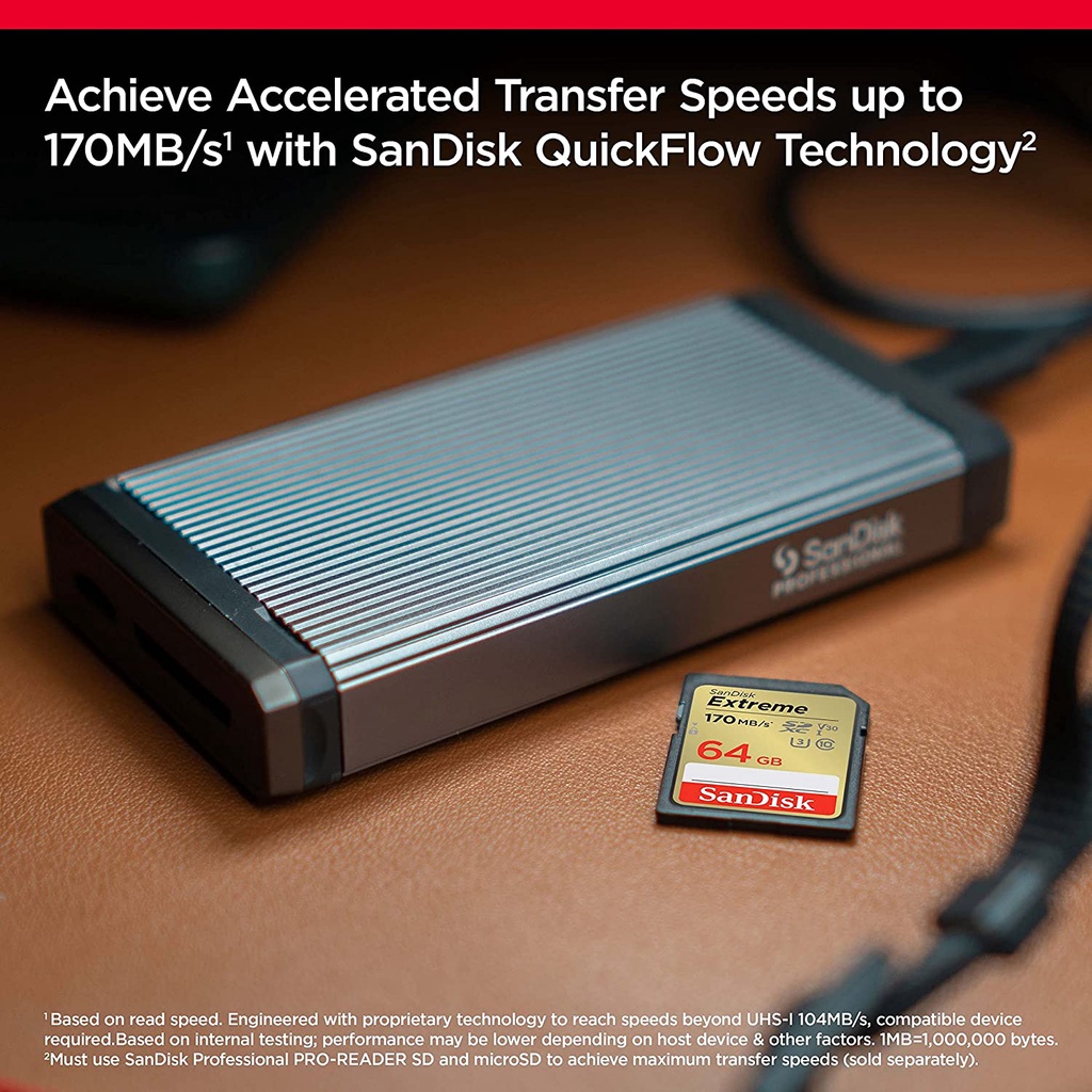 SanDisk Extreme SD Card 64GB SDXC UHS-I Class 10 with 170MB/s Read ...