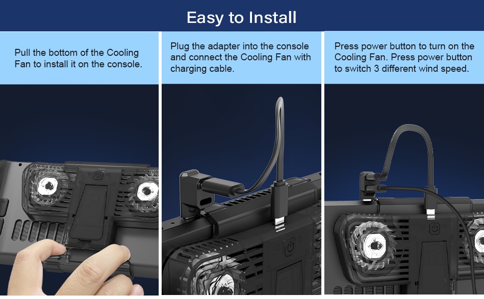 Steam Deck Cooling Fan with Holder Stand Station for Steam Deck ...